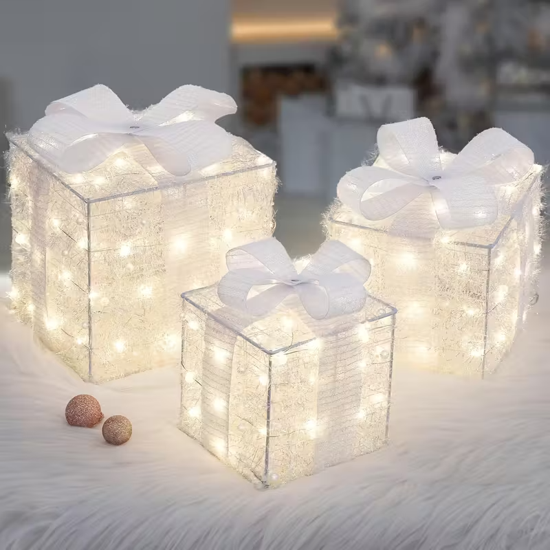 Christmas Decorations, Christmas Gift Boxes 140 LEDs Up Christmas Decor, 8 Modes